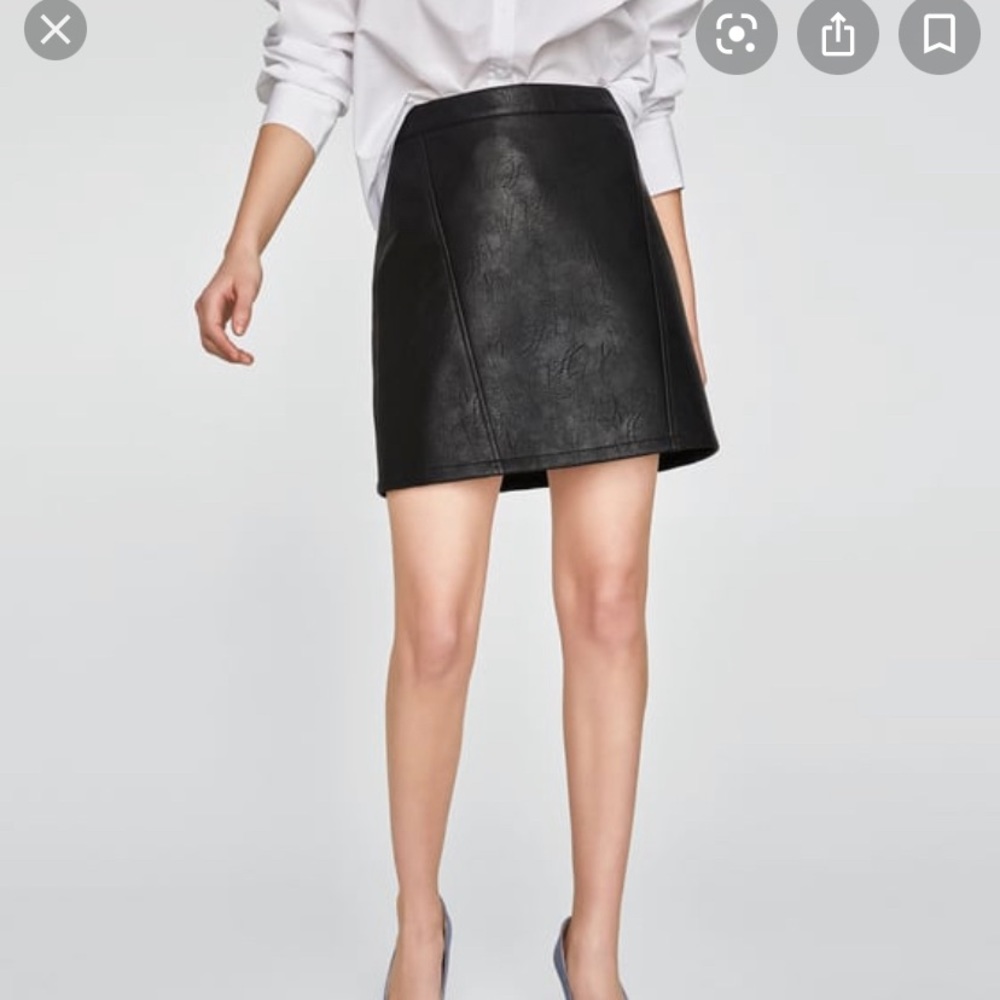 Zara Faux Leather Skirt